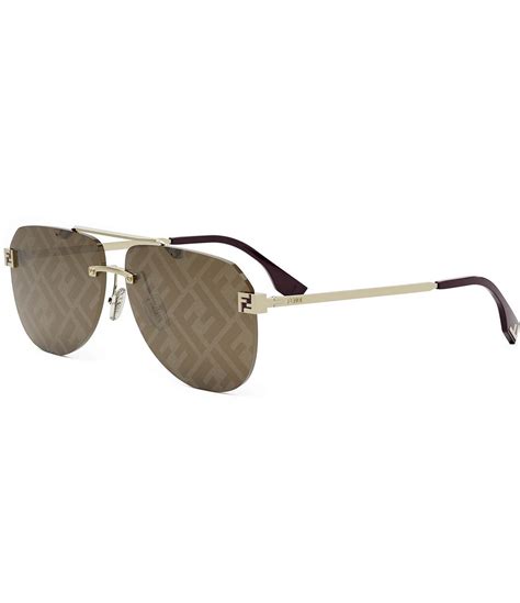 Occhiali da sole aviator Fendi Sky in Oro 